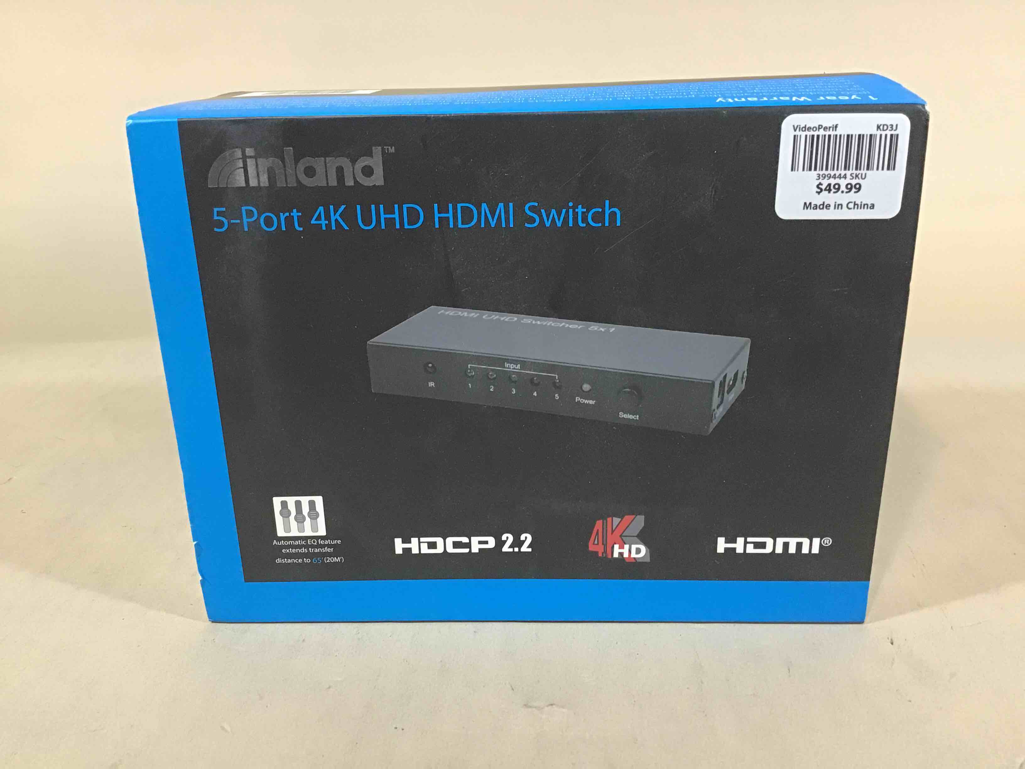 Inland 5-Port 4K UHD HDMI Switch 