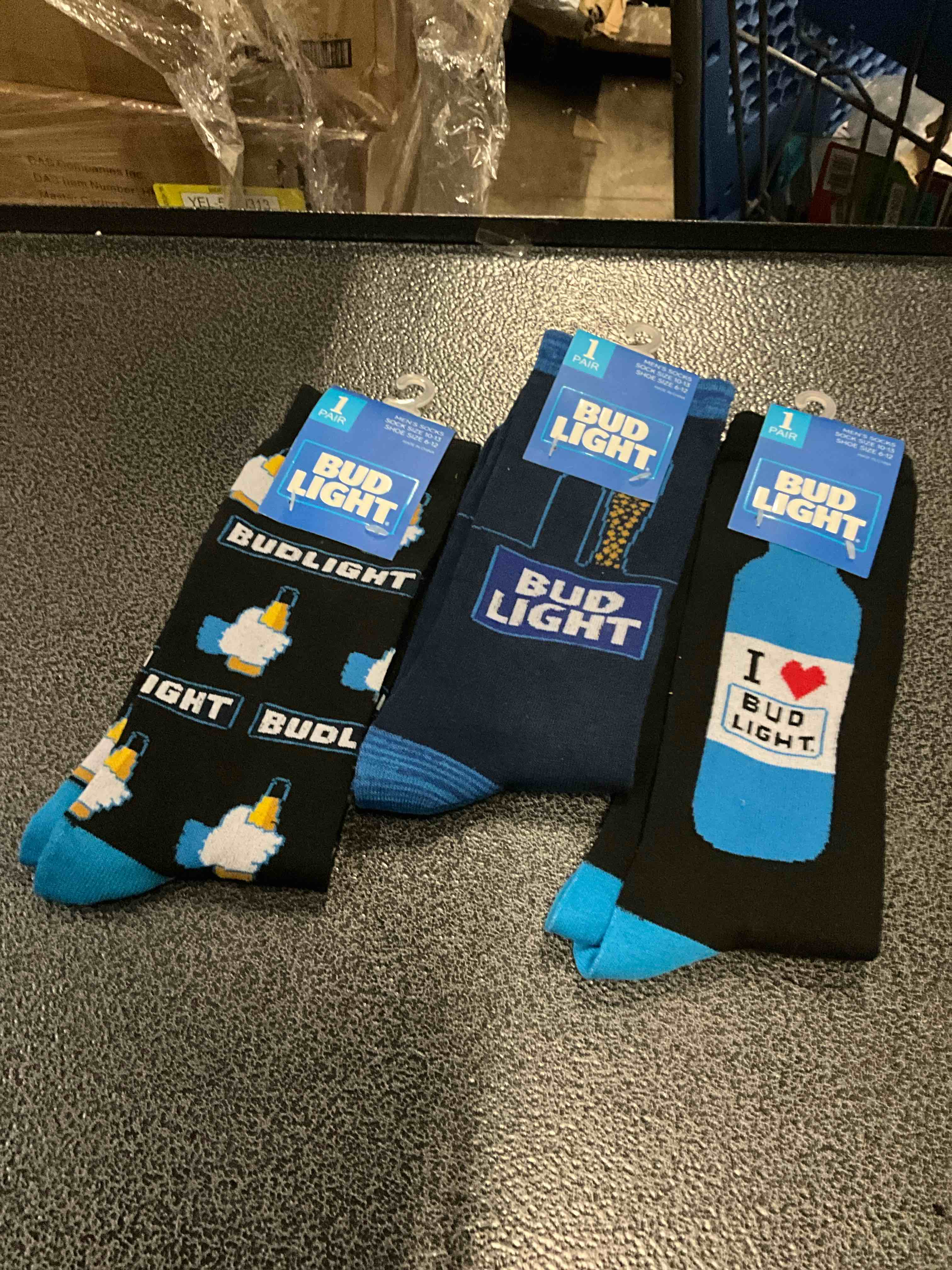 Bud Light Novelty Fun Crew Socks Beer Gift for Men