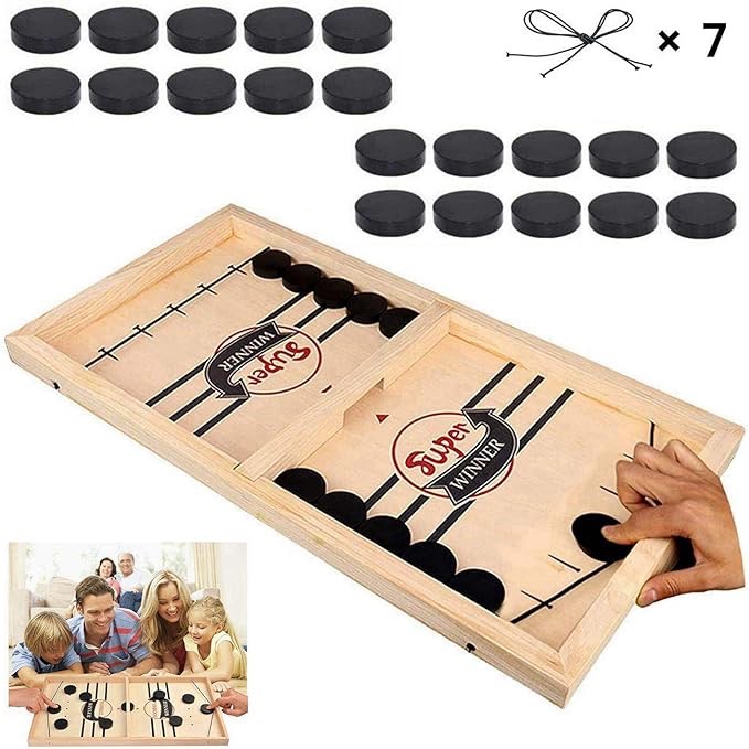 YYTDAISHU Fast Sling Puck Game Paced?Slingshot Desktop Battle Games,Winner Board Games Toys for Parent-Child Interactive Bumper Chess Toy Board Table Game
