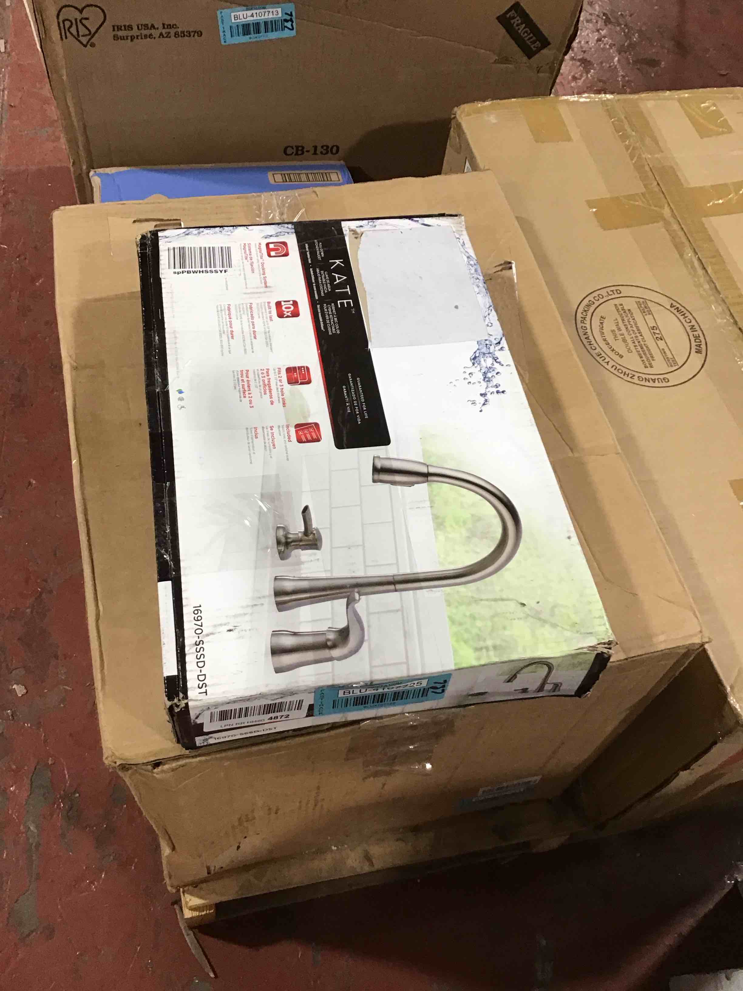 Delta Faucet Kate Pull Down Kitchen Faucet Brushed Nickel with Pull