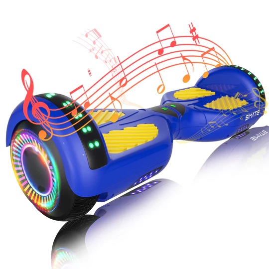 SIMATE Hoverboard 6.5'' 7.3 Mph | 7.5 Miles Range | Blue Yellow for kids