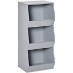 3 Tier Stacked Storage Shelf in White Wash