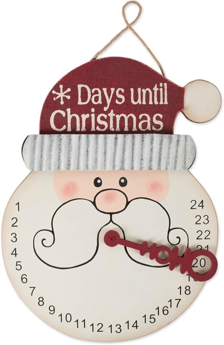 Marielle Santa Days Til Christmas Hanging Sign