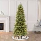 Slender Green Realistic Artificial Fir Christmas Tree