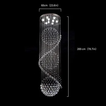 Io 9 - Light Unique Geometric Chandelier with Crystal Accents
