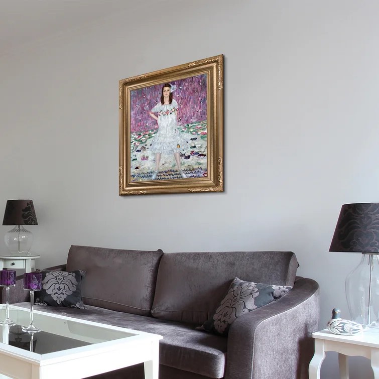 Portrait Of Mada Primavesi Framed On Canvas by Gustav Klimt Painting