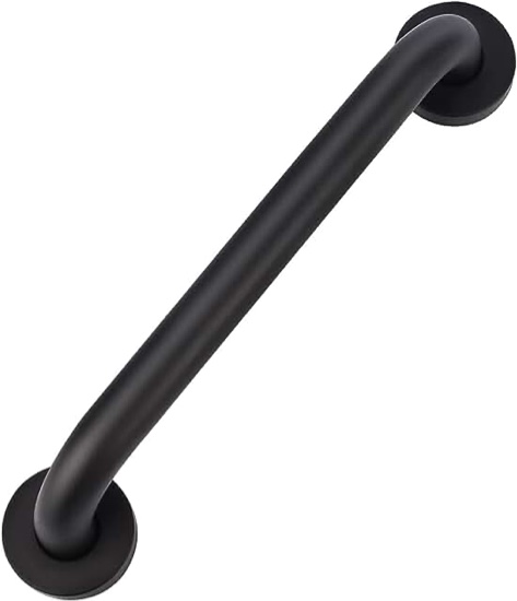 Wall Mounted Helping Handle Bars for Bathtub Safety (black)