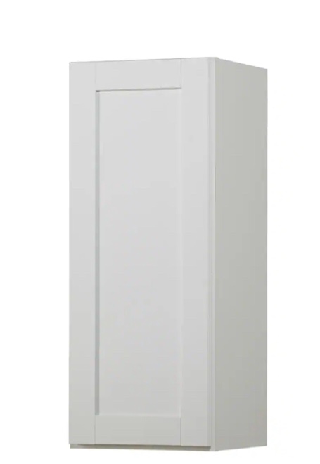 Hampton Bay Westfield Feather White Shaker Stock Assembled Wall Kitchen Cabinet (12 in. W x 12 in. D x 30 in. H)