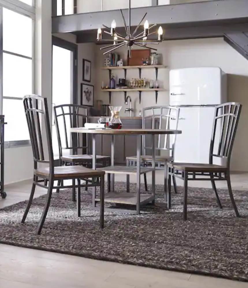 HOMESTYLES (Brand Rating: 4.0/5)  Barnside Metro Gray Dining Chairs (Set of 2)