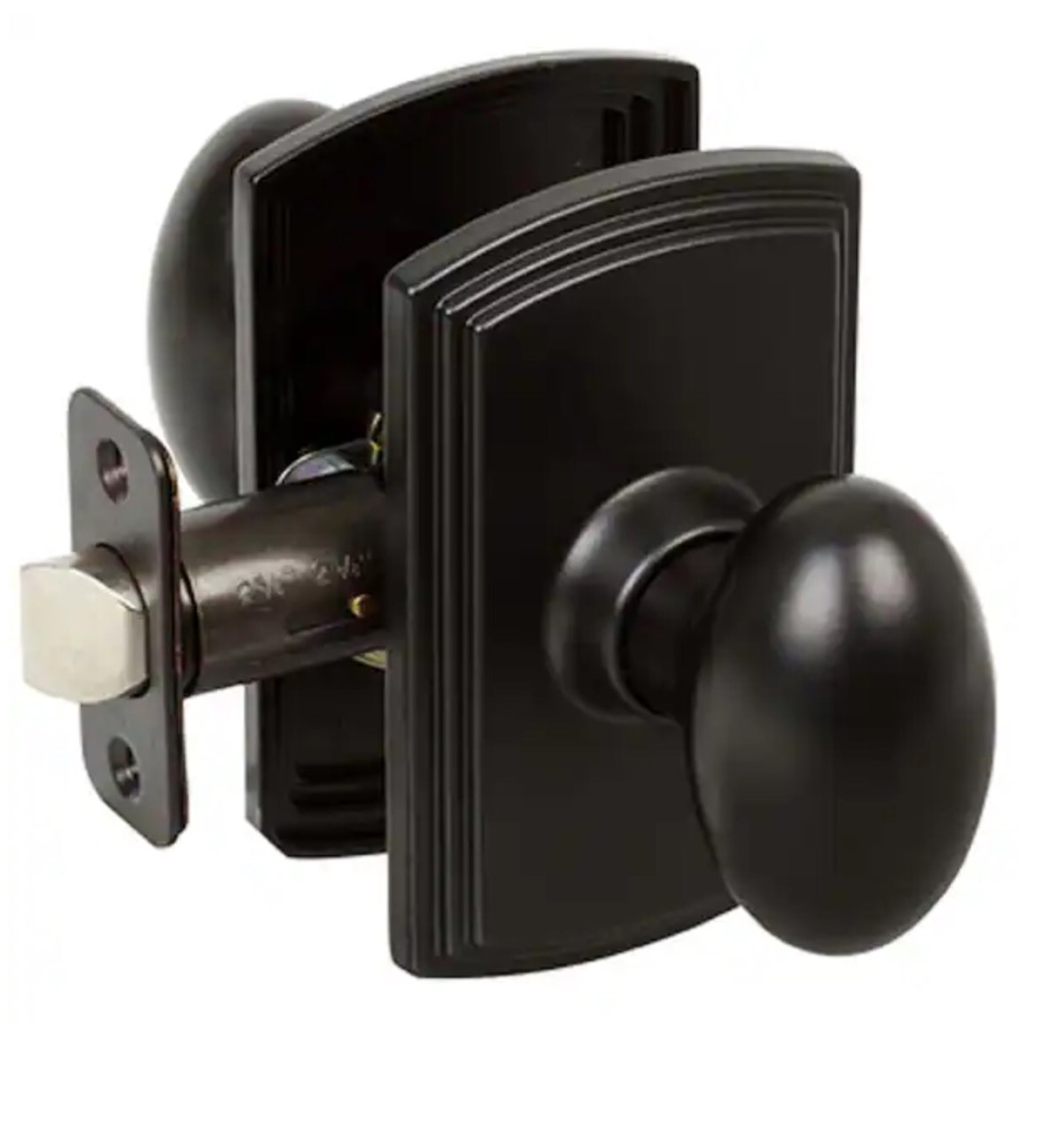  DELANEY HARDWARE Italian Collection Canova Black Hall/Closet Door Knob