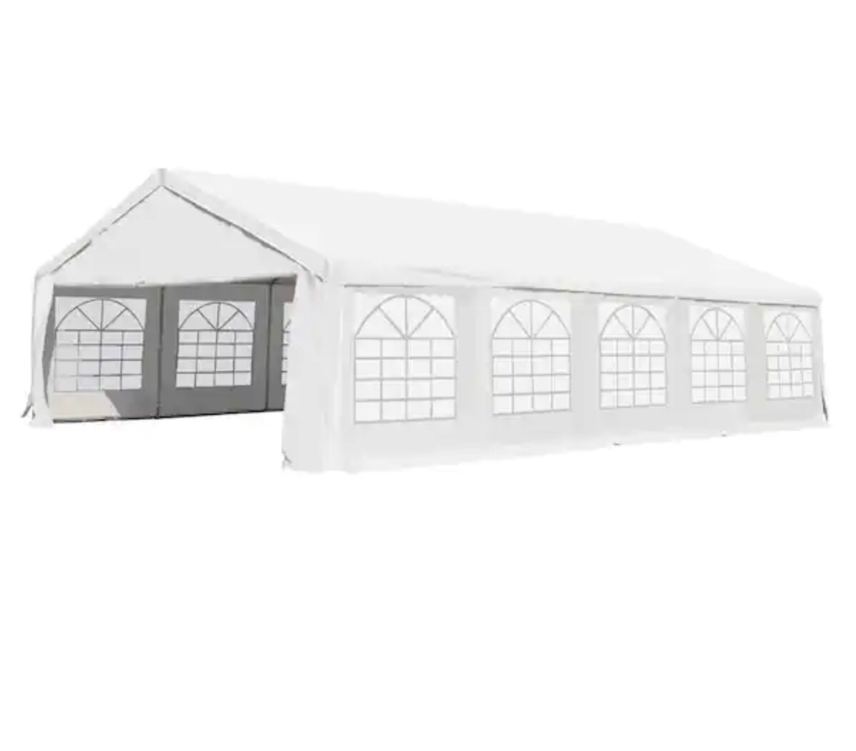 Kit only …..lOutsunny 32 ft. x 20 ft. Large Outdoor Canopy Party Tent with Removable Protective Sidewalls and Versatile Uses, White