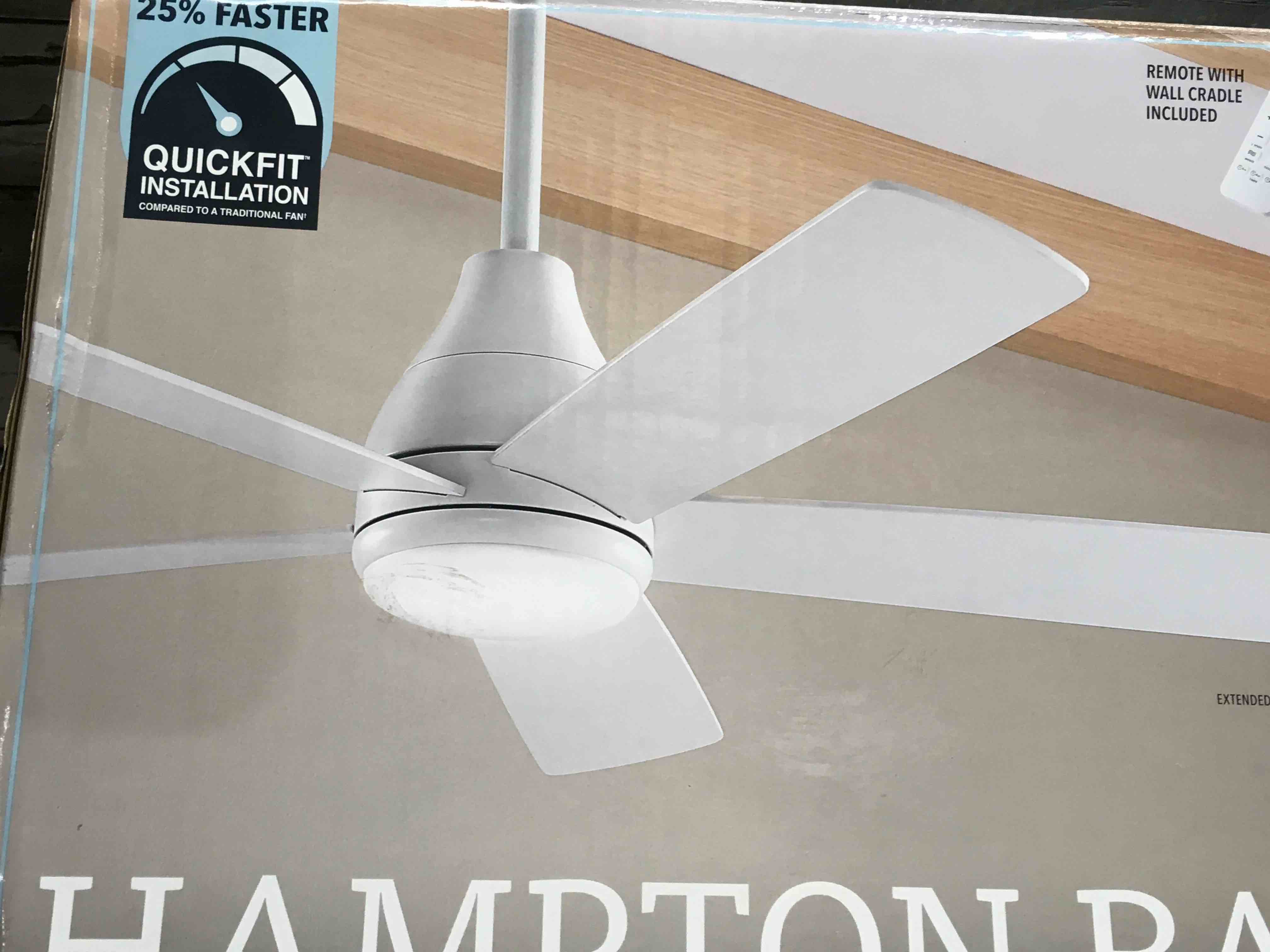 52 inch Nevali Smart, indoor ceiling, fan, LED white 