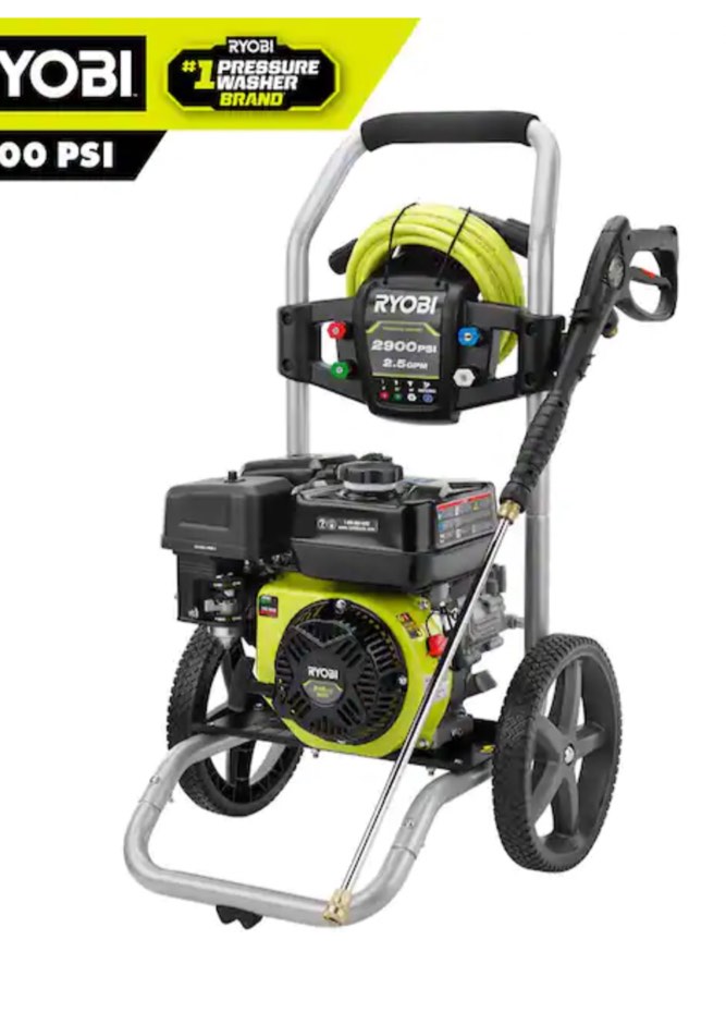  Exclusive RYOBI 2900 PSI 2.5 GPM Cold Water Gas Pressure Washer with 212cc Engine