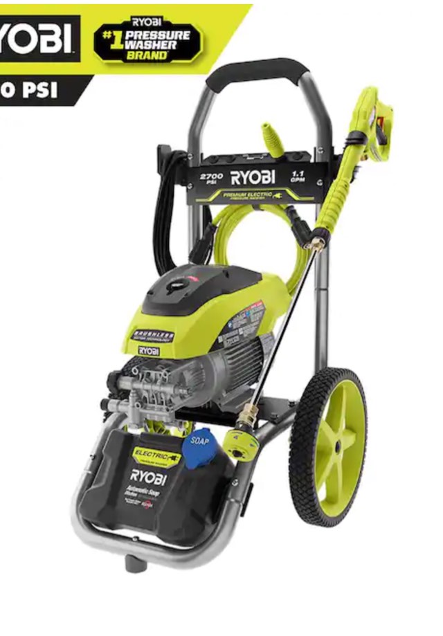 RYOBI 2700 PSI 1.1 GPM Cold Water Corded Electric Pressure Washer