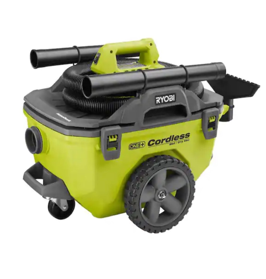 RYOBI ONE+ 18V 6 Gal. Cordless Wet/Dry Vacuum (Tool Only) with Hose, Crevice Tool, Floor Nozzle and Extension Wand