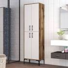 Berlín A walnut, white multi purpose cabinet 