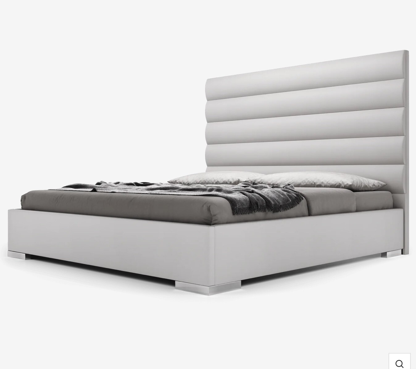 modloft prince bed king headboard pearl gray eco leather (incomplete) (headboard only)