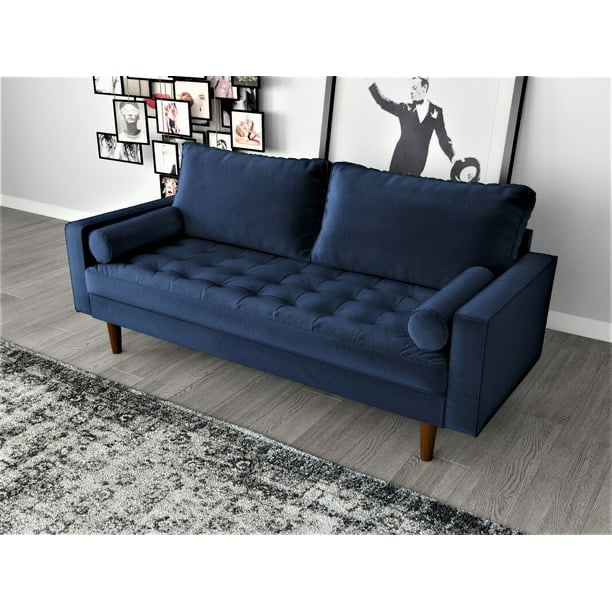 US Pride Furniture Mac Sofa, Space Blue 