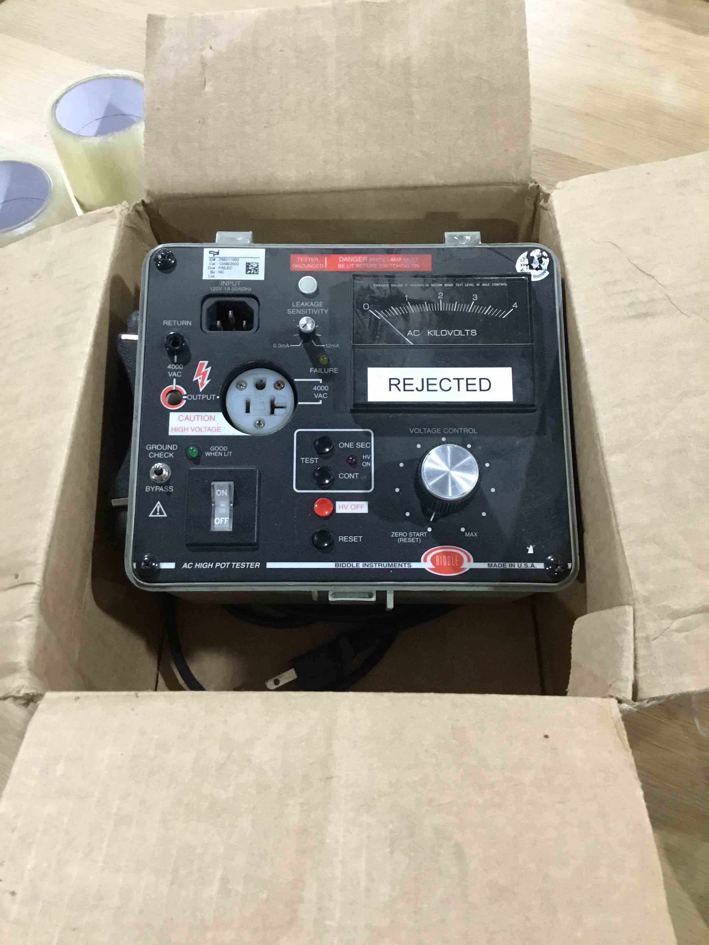 Biddle AC High Pot Tester