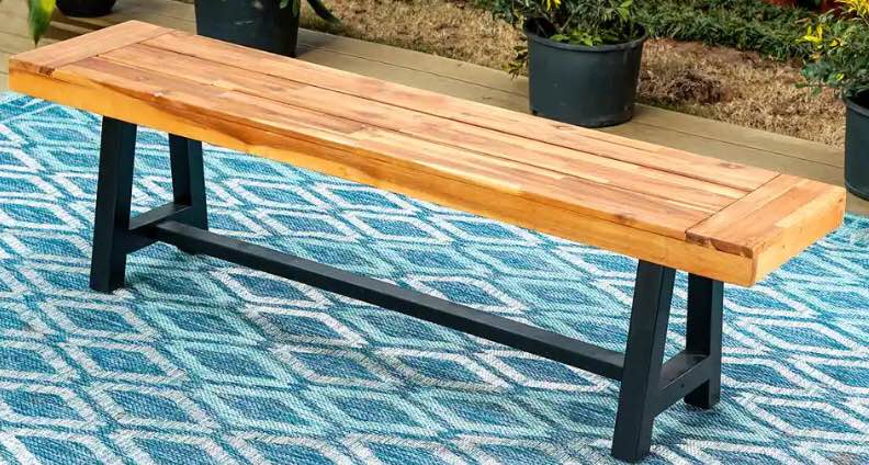Black Wood Patio Outdoor Dining Beach Chair