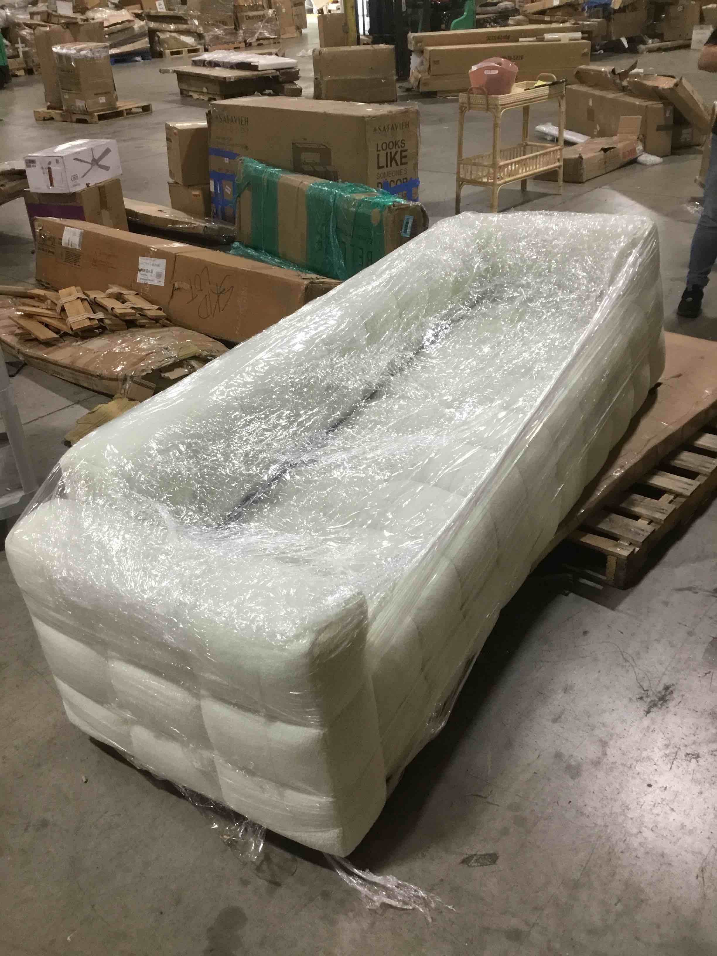 SHEEP TEXTURE COUCH. WHITE (no stock photo)