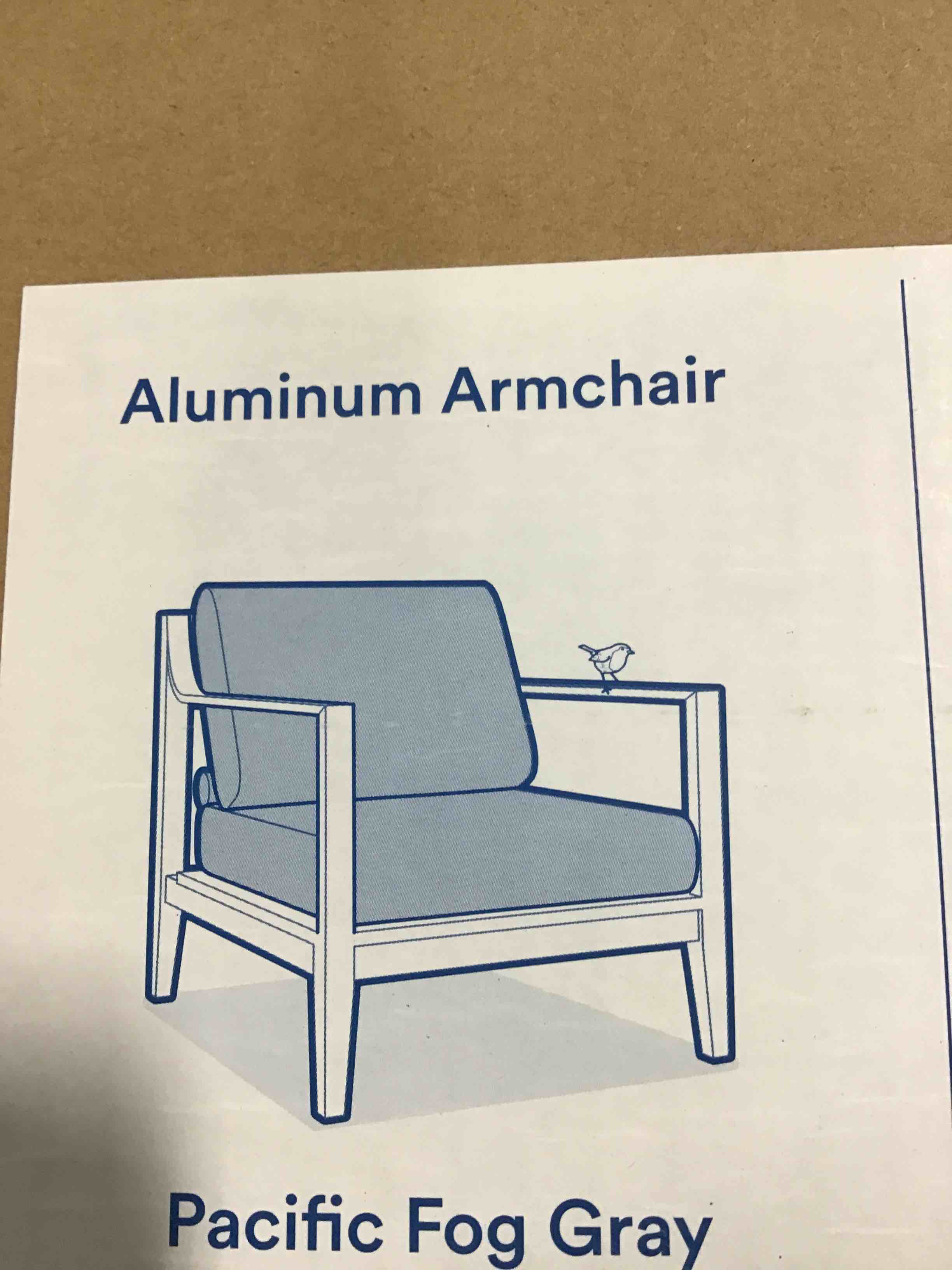OUTER ALUMINUM ARMCHAIR. PACIFIC FOG GRAY   set of 2