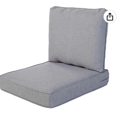 Quality Outdoor Living All- Weather Patio Chair Deep Seat and Back Cushion