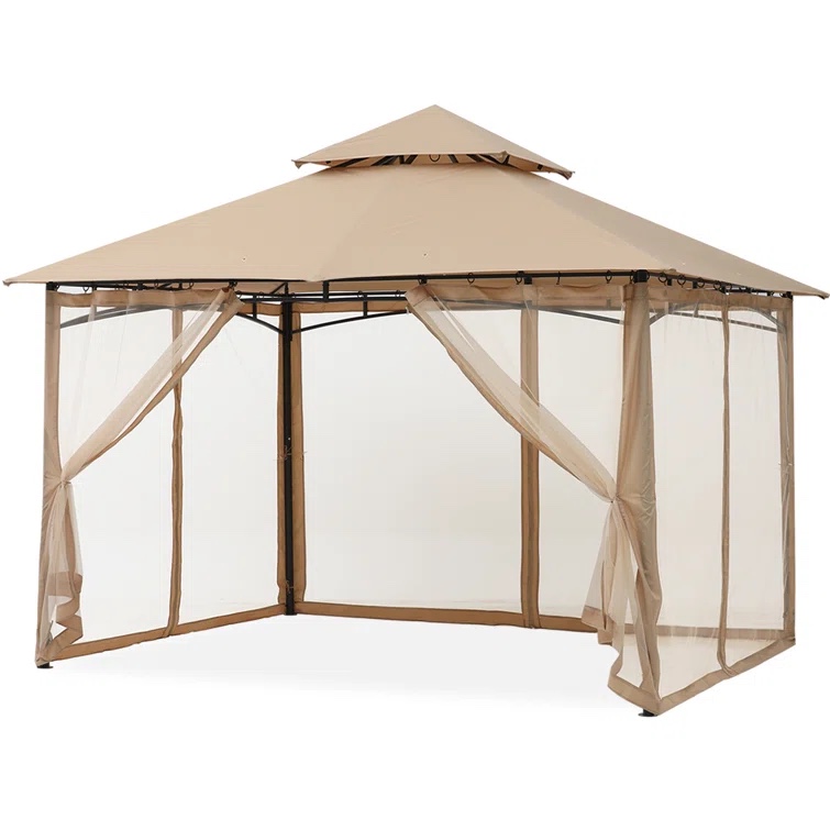 10 Ft. W x 12 Ft. D Steel Patio Gazebo(Incomplete)