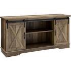 Walker Edison Rustic Oak 58" Modern Farmhouse Wood TV Stand