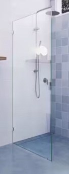 30.5 in. x 80 in. Frameless Fixed Shower Door without Handle