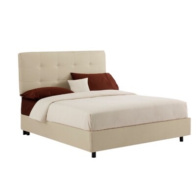 Skyline Furniture Sheridan Oatmeal King Transitional Upholstered Bed
