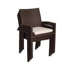 brown wicker dining chair 