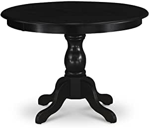 East West Furniture Dinner HBT-ABK-TP Dining Room Table Round Tabletop and 42 x 29.5-Black Finish