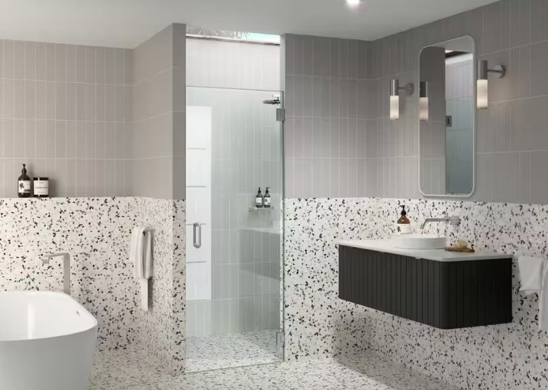 25.75 in. W x 78 in. H Pivot/Hinged Frameless Shower Door in Brushed Nickel - Door Only - Width Adj 26.125 - 26.525