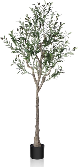 Dr.Planzen Artificial Olive Tree,5FT Tall Fake Plant Faux Olive Plants for Indoor,Natural Fake Tree,Artificial Silk Plants for Office Home Living Room Floor Patio Greening Porch Decor,Set of 1
