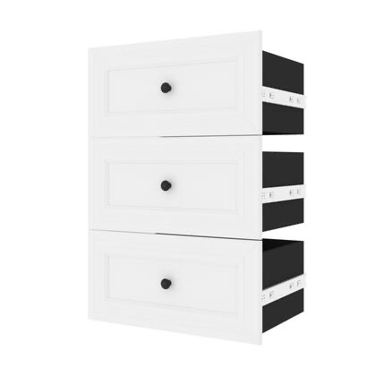 Versatile Collection 40170-1117 3 Drawer Set For 25" Shelving Unit In White