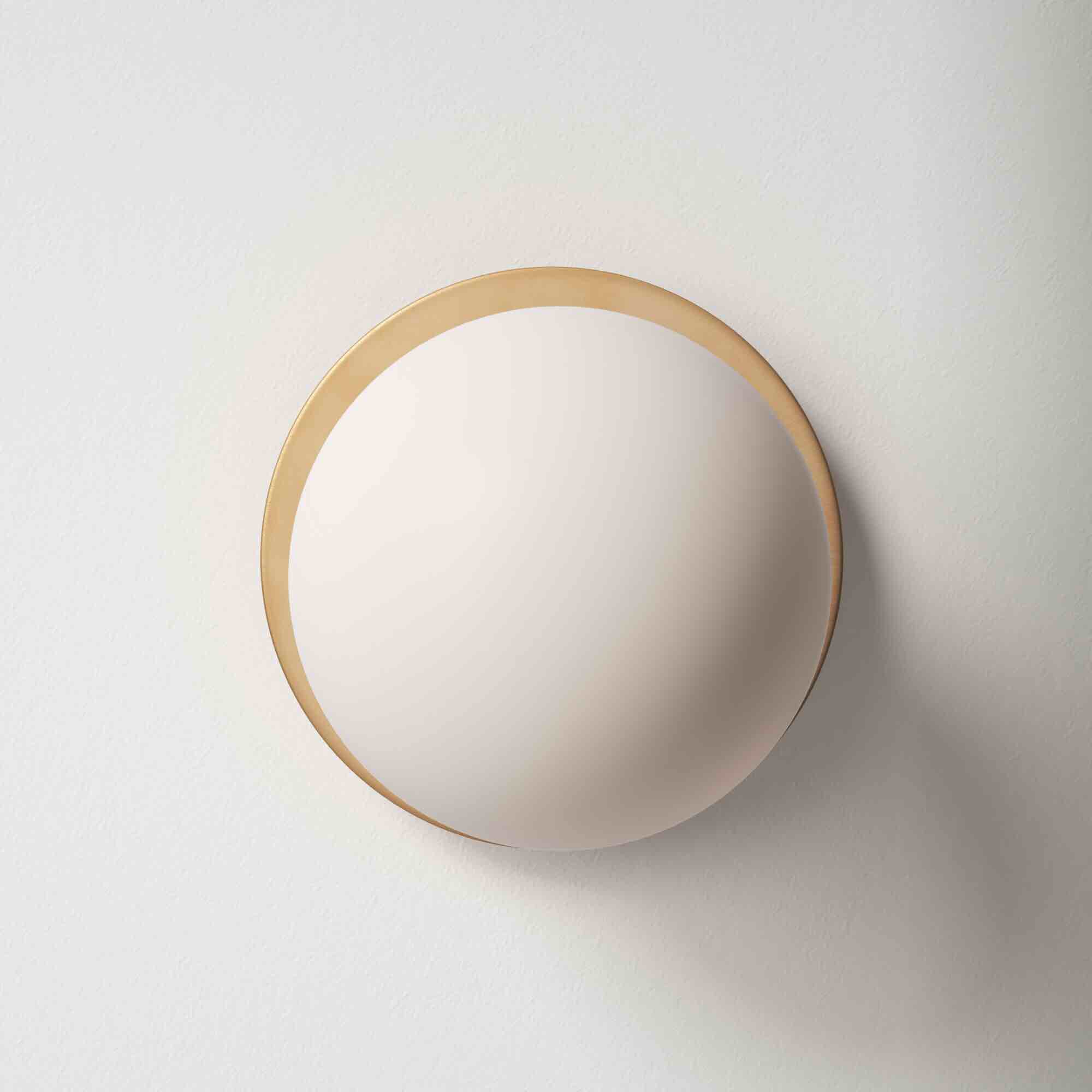 Drake 1 - Light Dimmable Satin Brass Flush Mounted Sconce