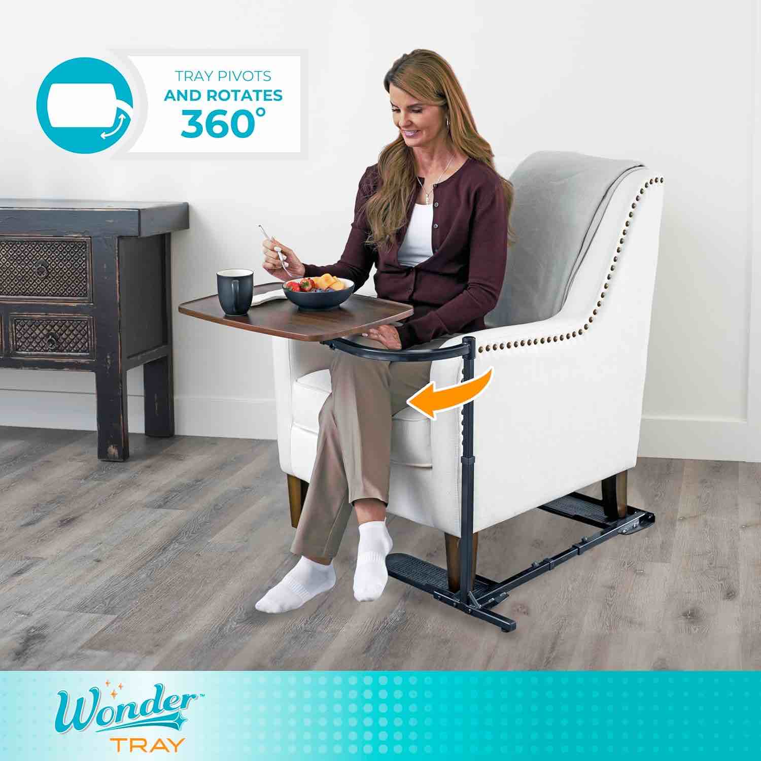 Stander Wonder Tray, Adjustable Swivel TV Tray Table, Large Laptop Desk