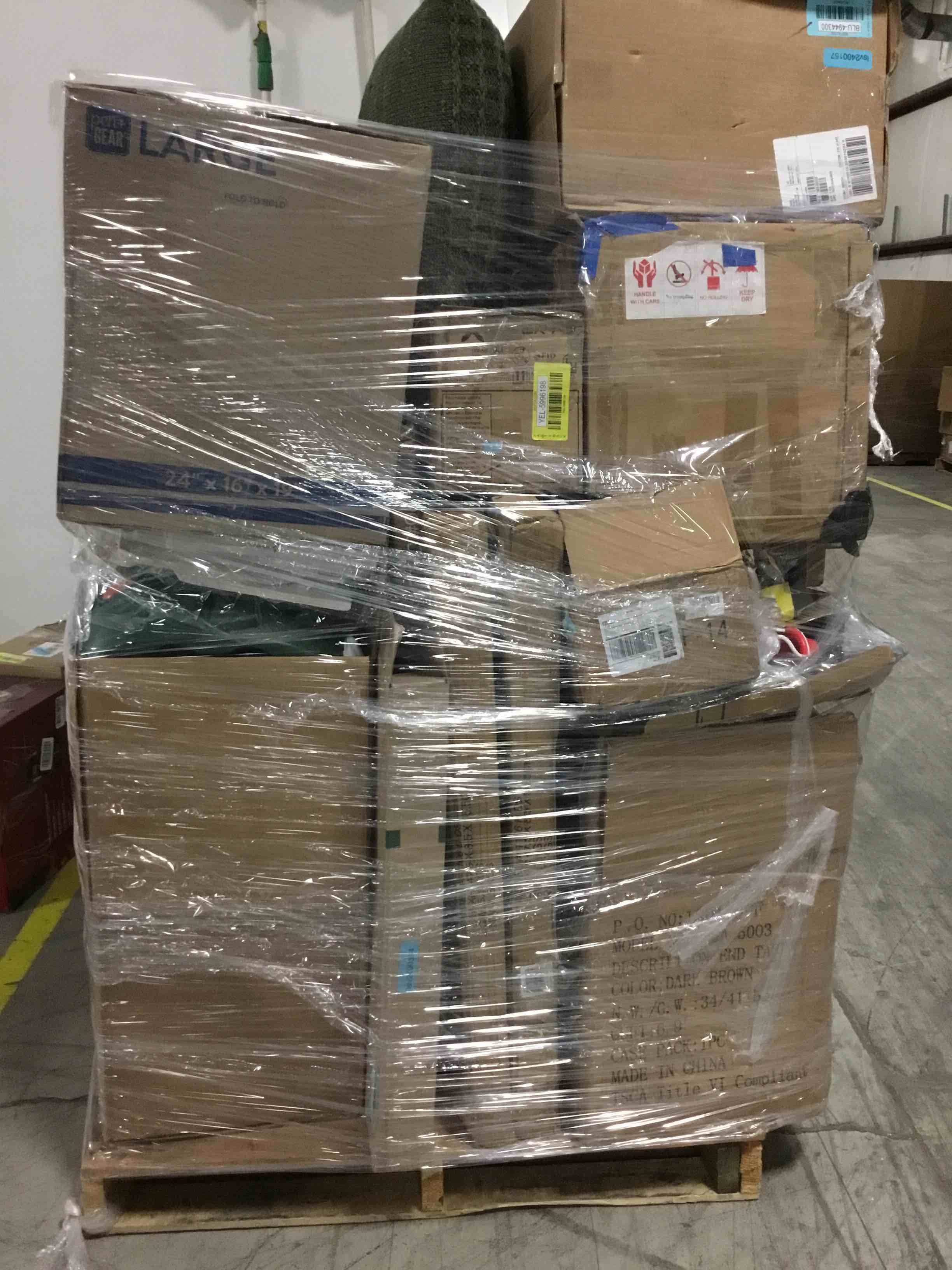 Miscellaneous pallet must take all