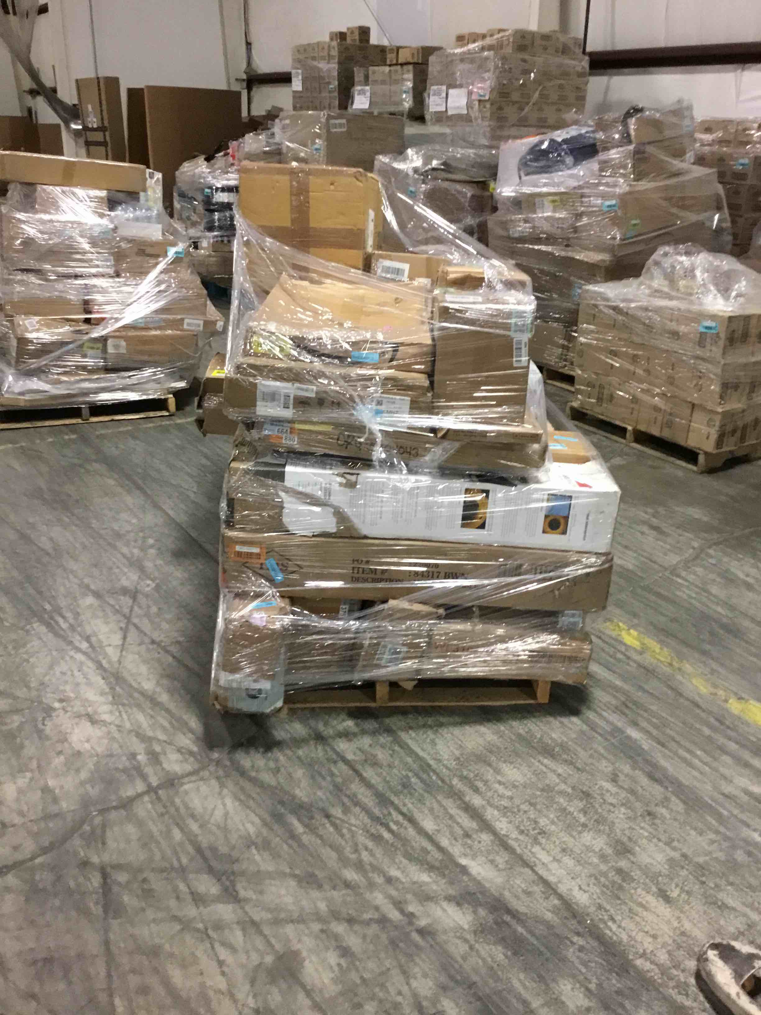 Miscellaneous pallet must take all