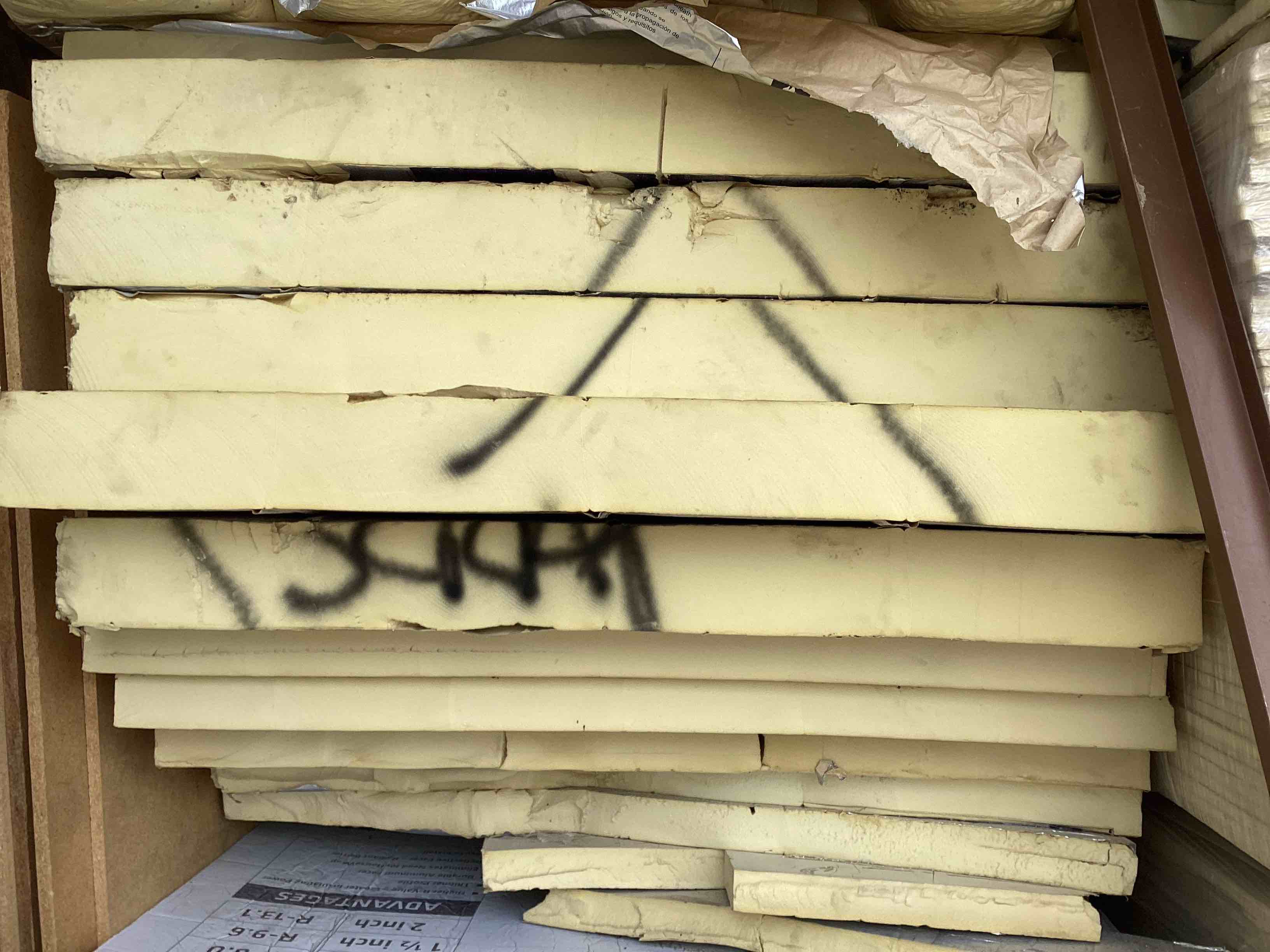 10-4” 4x8 polyiso insulation boards your bid per board 