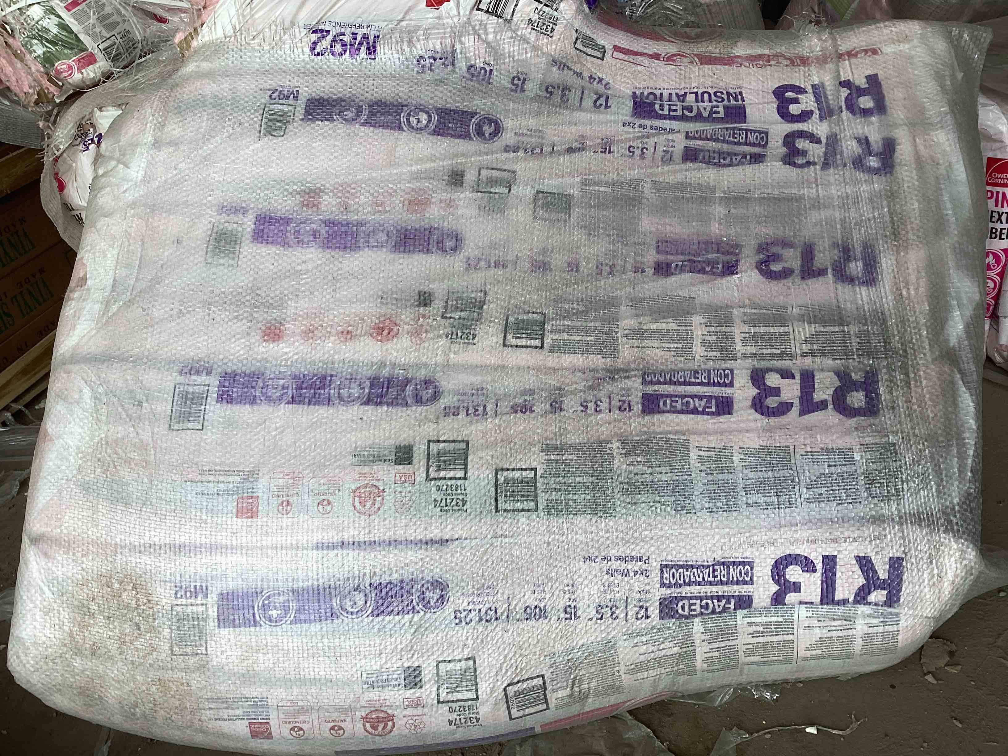 5 batt r13 15” Kraft faced insulation your bid per batt