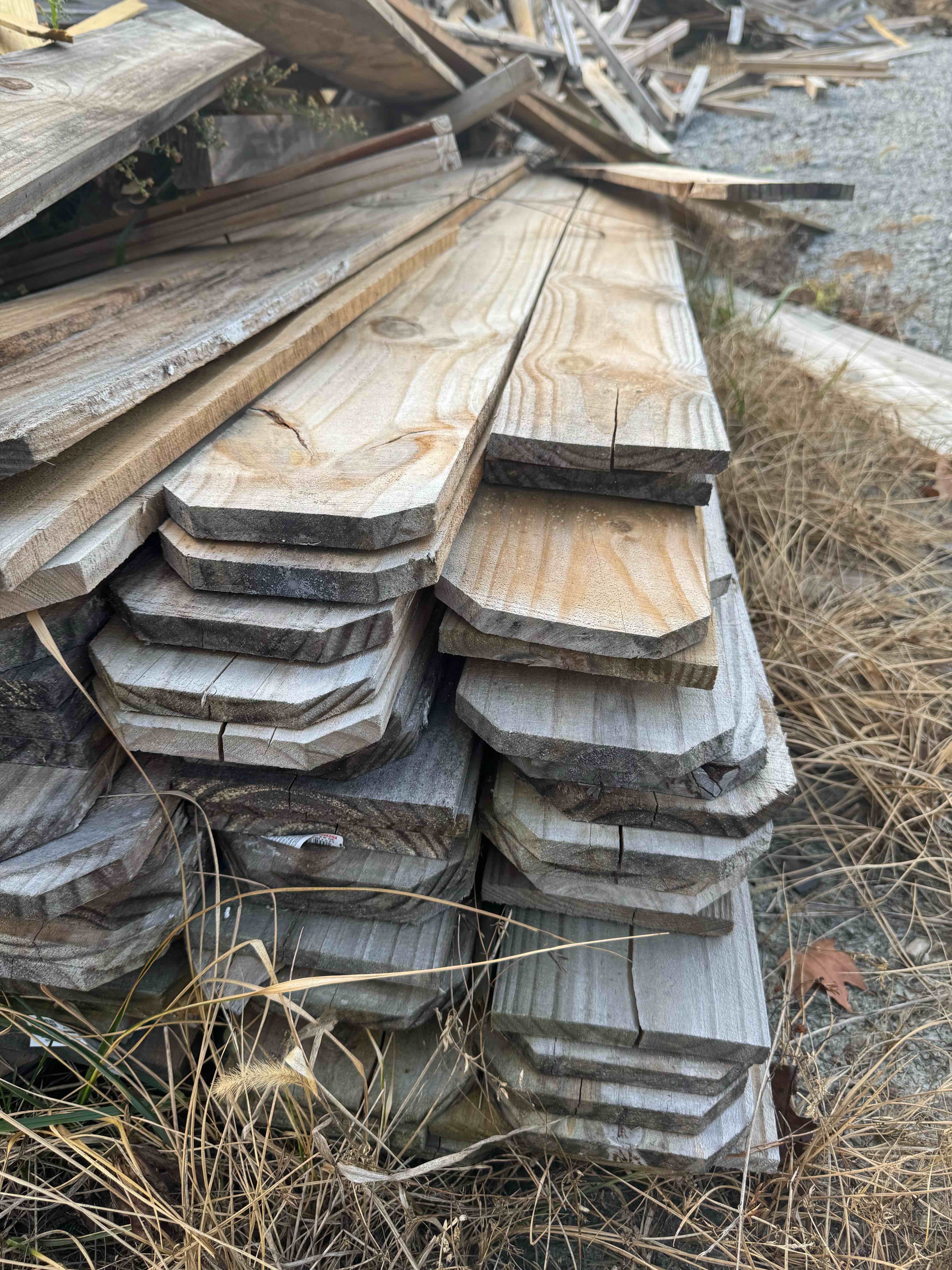 70 pc 5.5” x 6’ dog eared fence pickets your bid per picket 