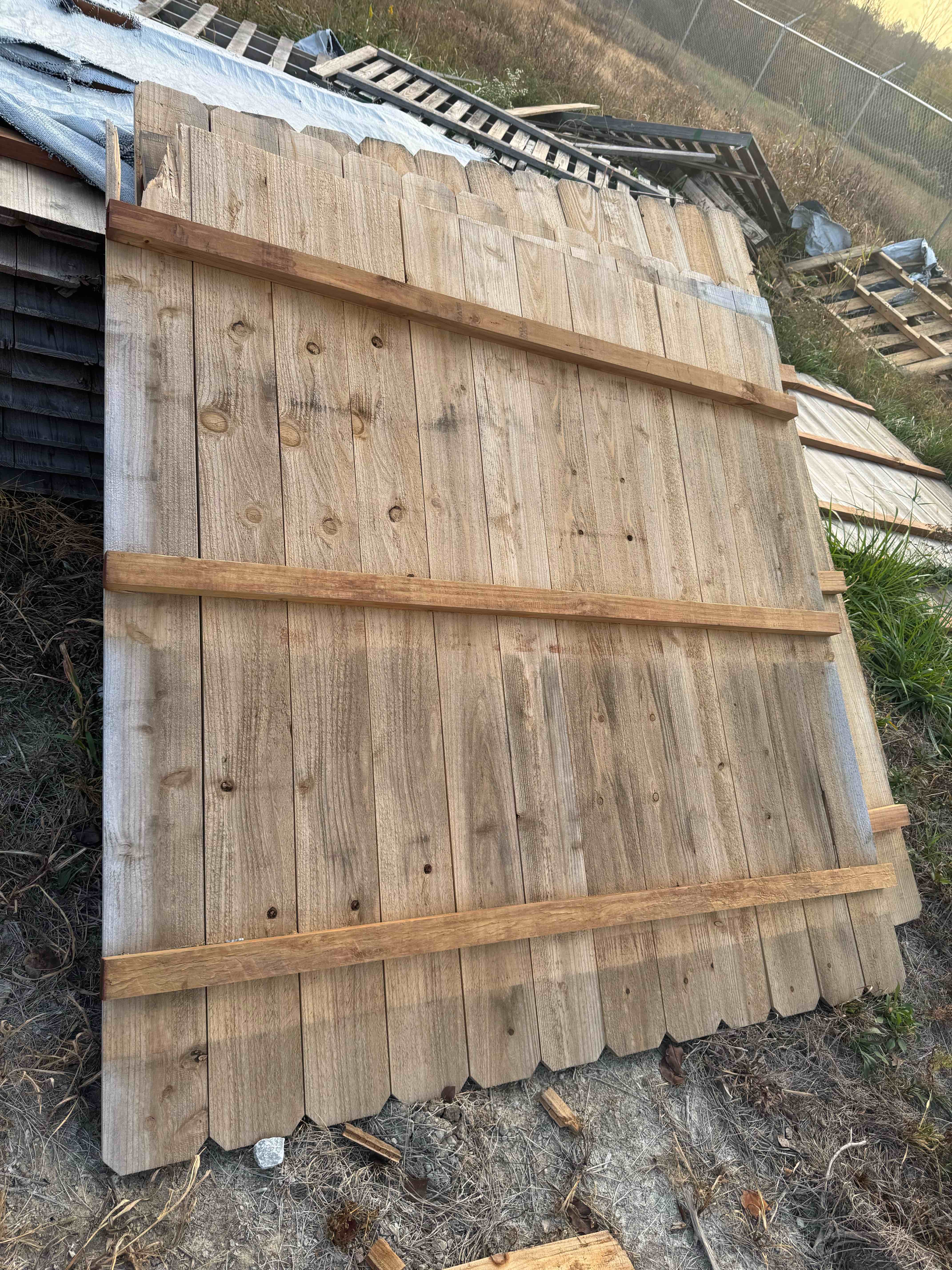 18- 6x6 dog eared fence panels your bid per panel 