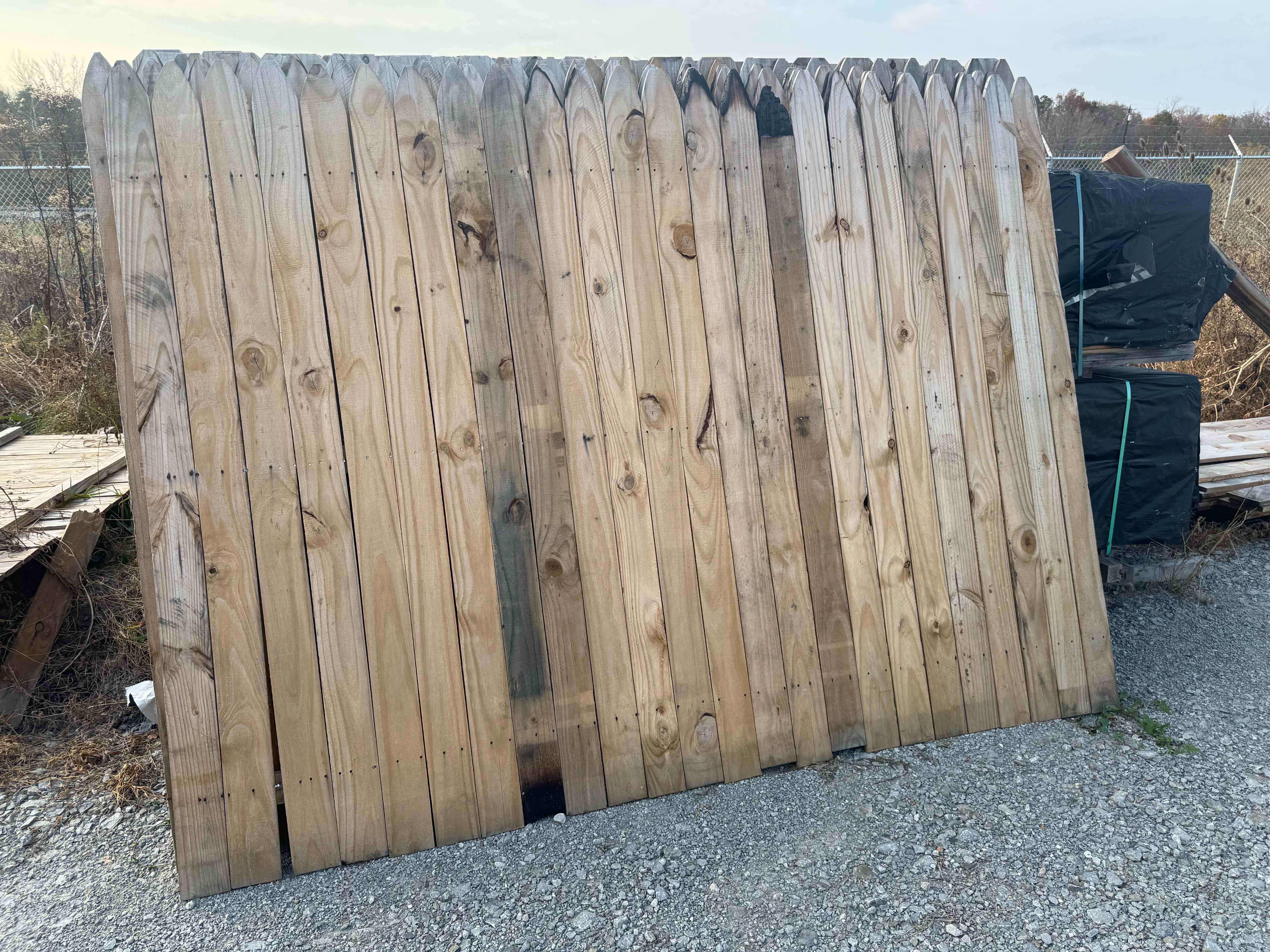 11- 6x8 stockade panels your bid per panel 