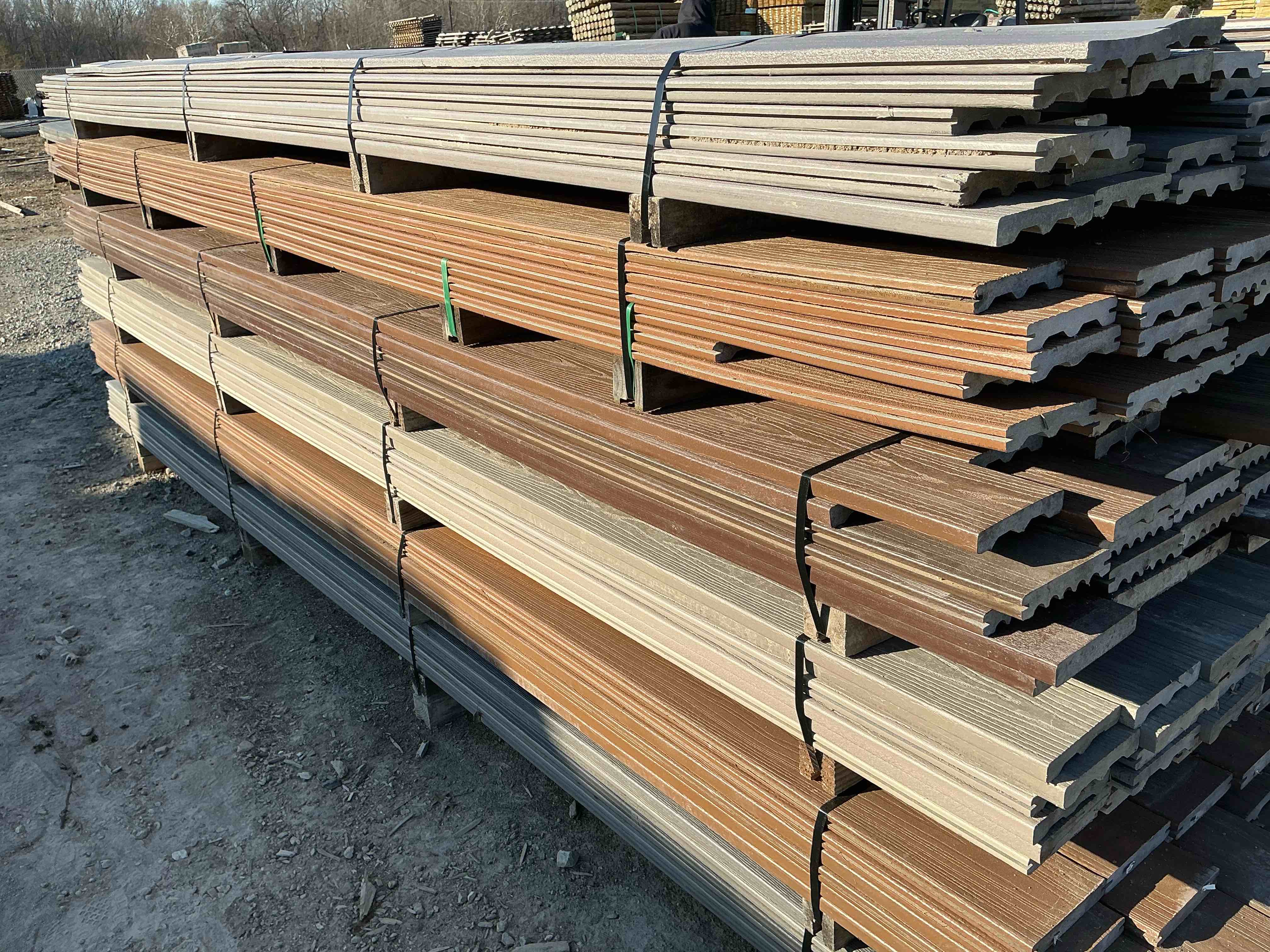 48 pc 576 linear foot 12 ft composite decking in brown your bid per linear foot 