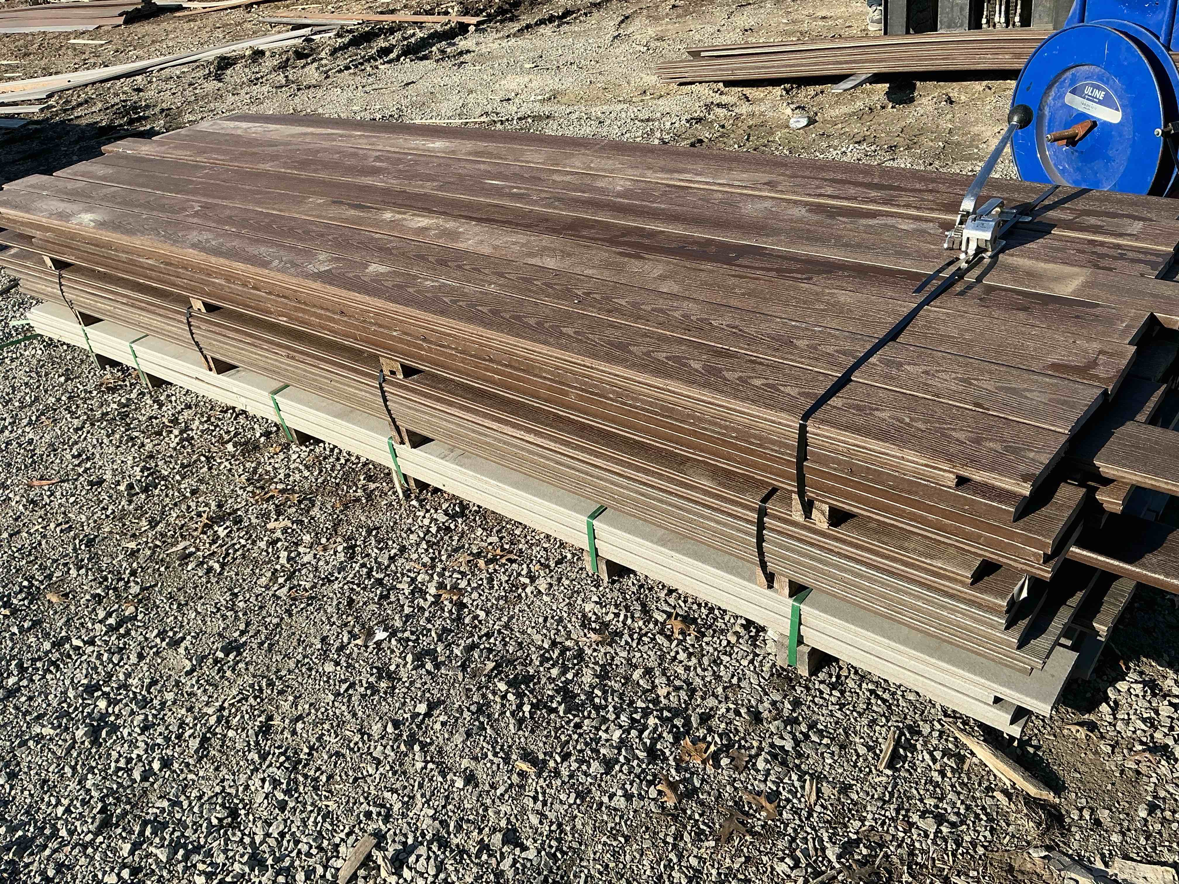 48 pc 576 linear foot 12 ft composite decking in brown your bid per linear foot 