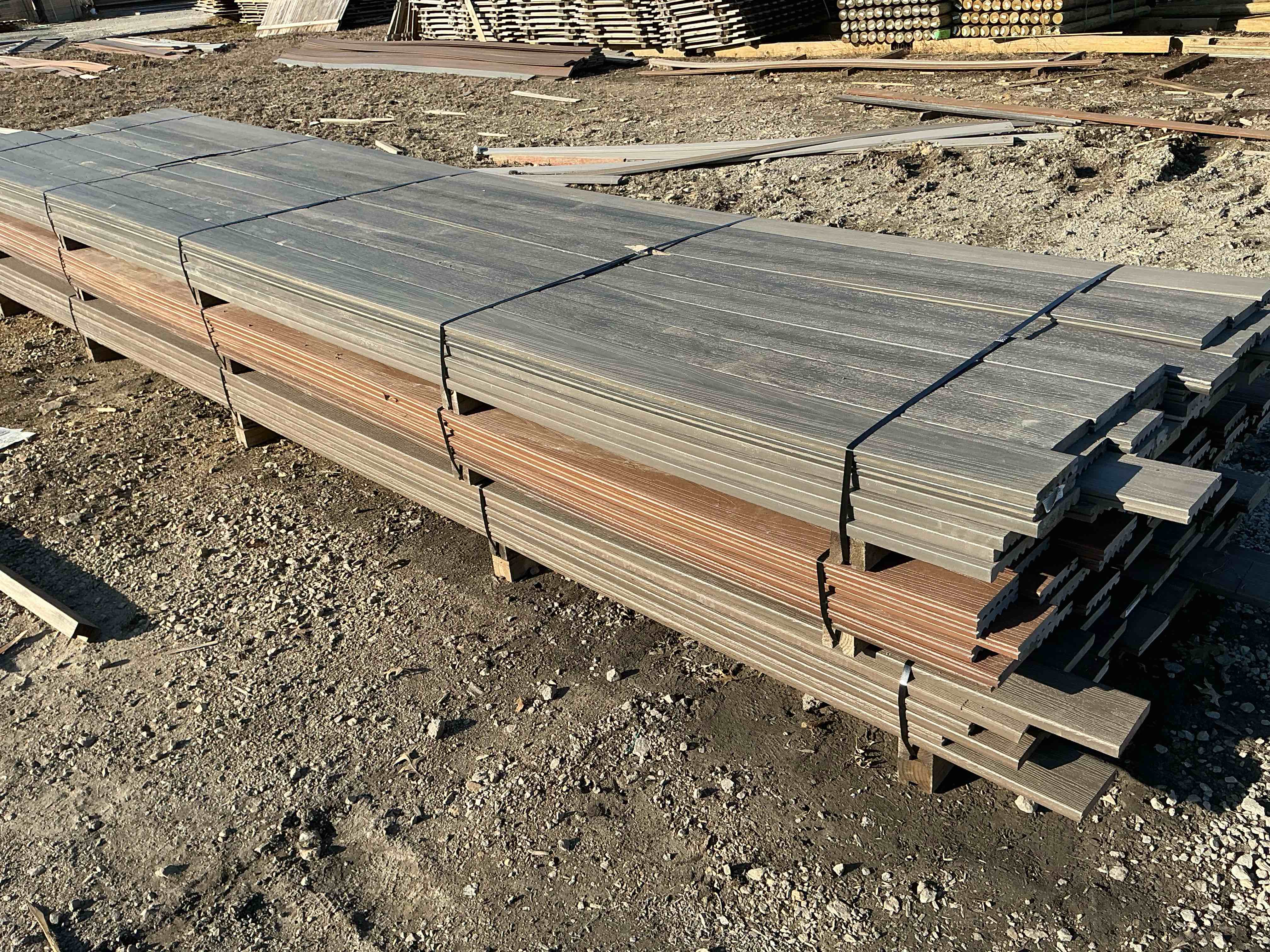 48 pc 768 linear foot 16ft composite decking in brown your bid per linear foot 
