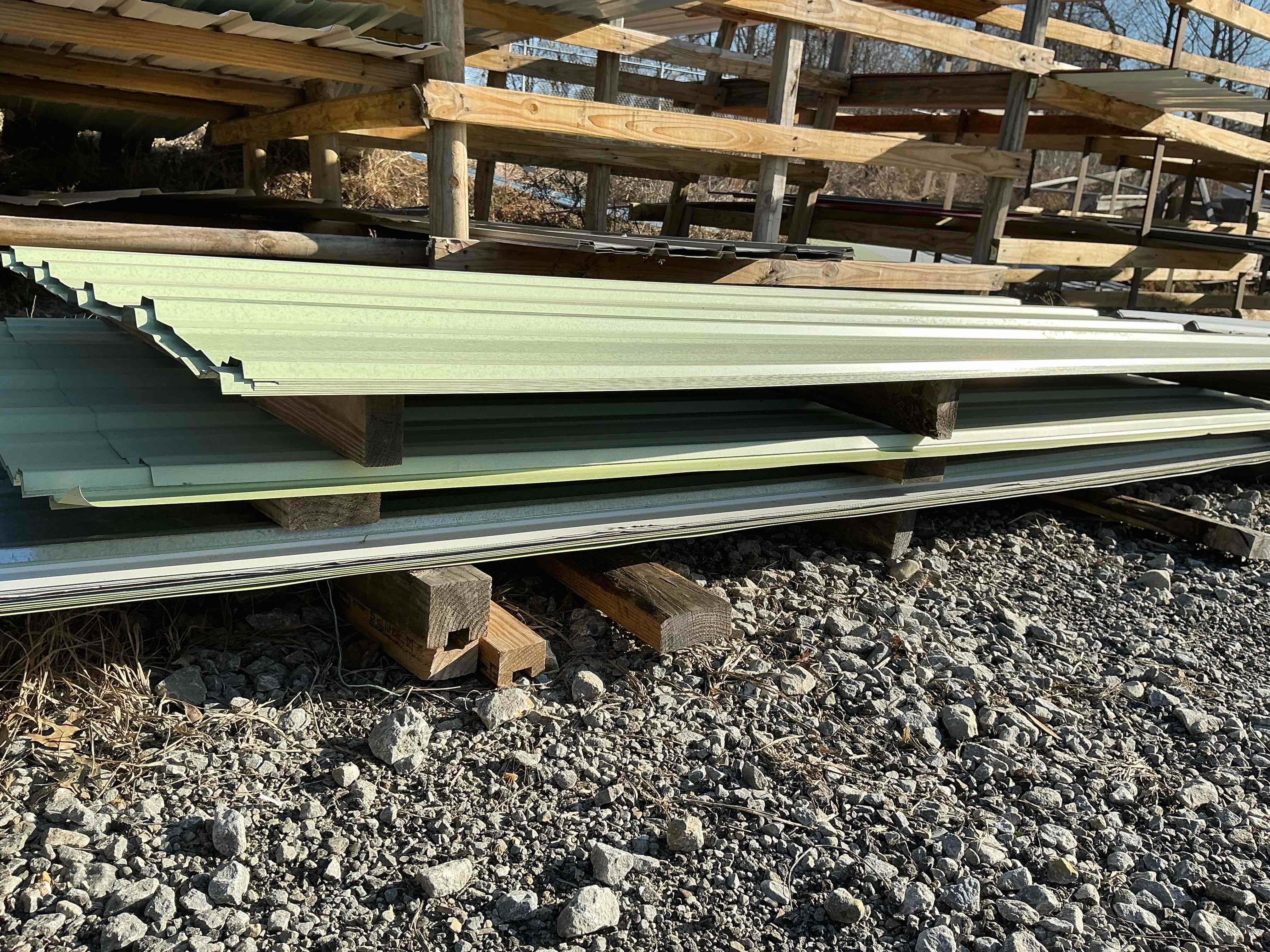 120 linear feet 10 sheets assorted metal roofing your bid per linear foot 