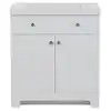  Glacier Bay Everdean 30.5 in. W x 18.8 in. D x 34.4 in. H Freestanding Bath Vanity in White with White Cultured Marble Top